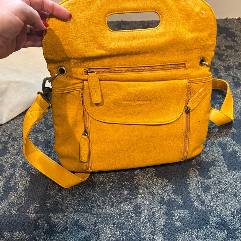 Kelly Moore Mustard Crossbody Bag - image 2